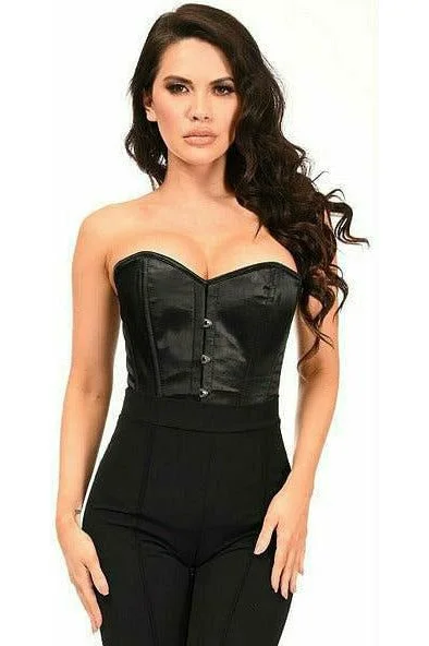 Lavish Satin Overbust Corset w/Busk Closure