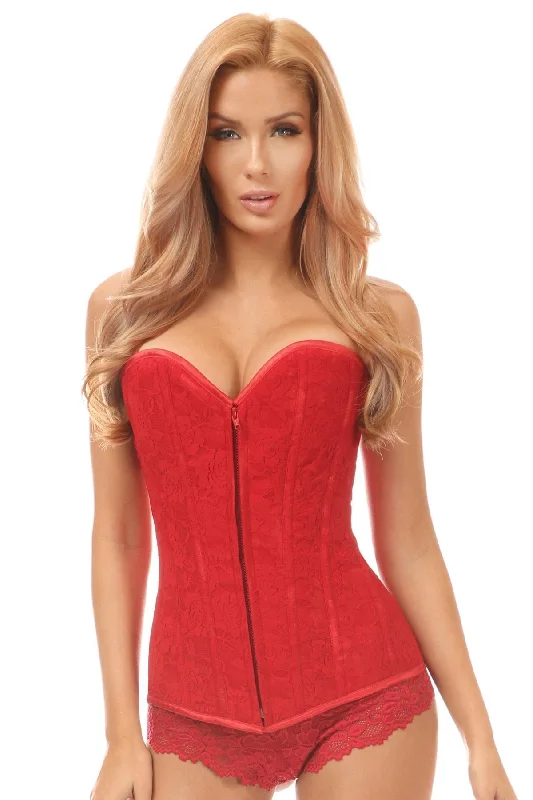 Lavish Red Lace Overbust Corset