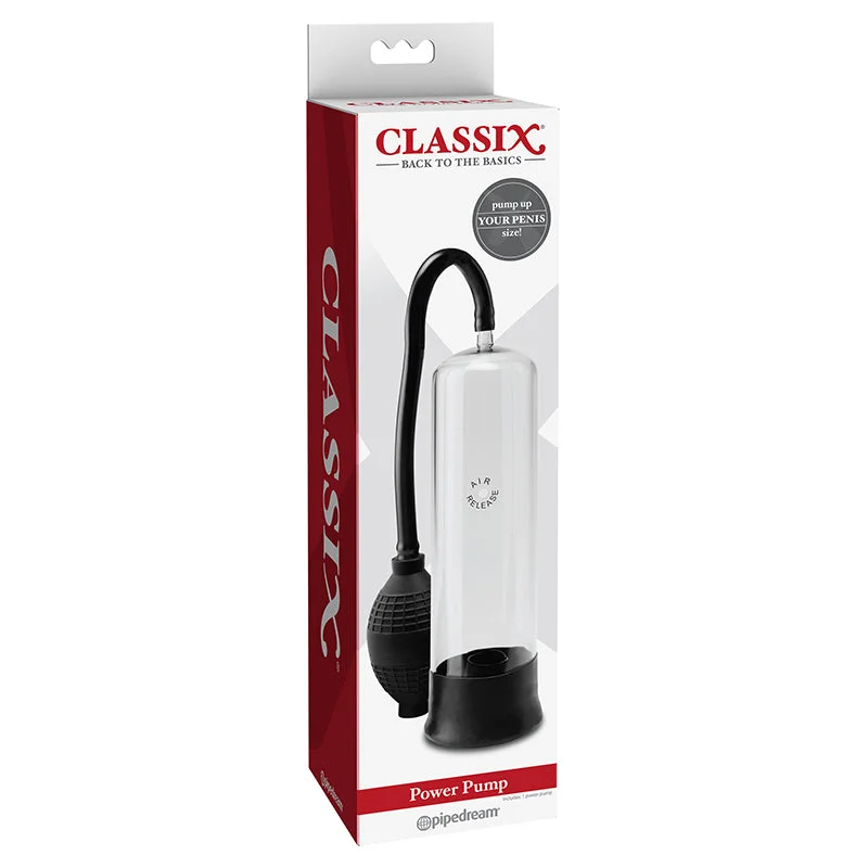 Pipedream Classix Power Pump Clear/Black