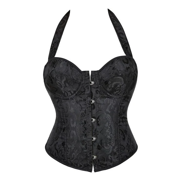 Women's Gothic Court Halterneck Overbust Corset