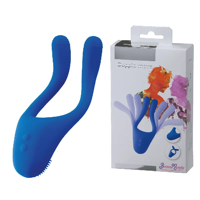 BeauMents - Doppio Move - Flexibele Koppel Vibrator - Blauw