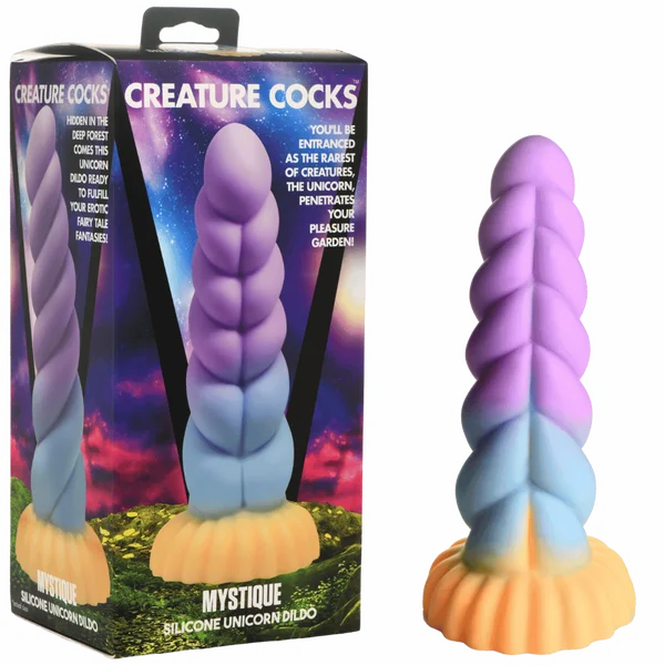 Creature Cocks - Mystique Silicone Unicorn Dildo - Multi-Coloured