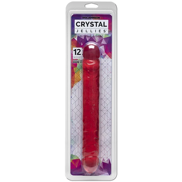 Crystal Jellies - 12" Jr. Double Dong - Multiple Colours