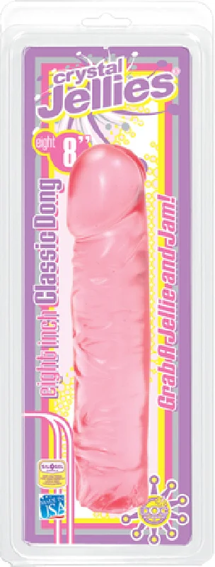 Crystal Jellies - 8" Classic Dong - Pink