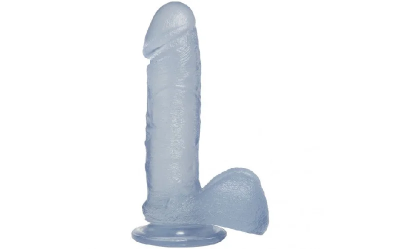 Crystal Jellies - Realistic Cock With Balls 7" - Clear