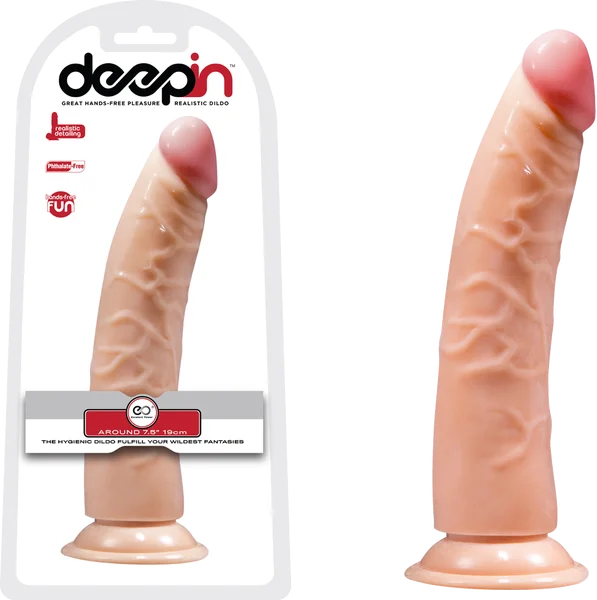 DeepIn - 7.5" Thin Realistic Dong - Flesh