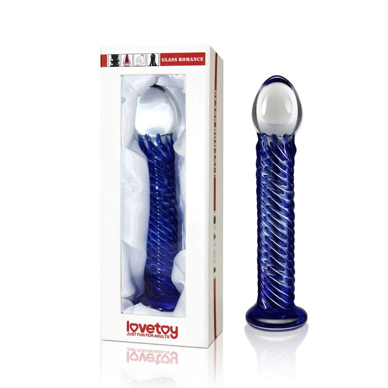 Glass Romance - 7.5" Dildo - Blue