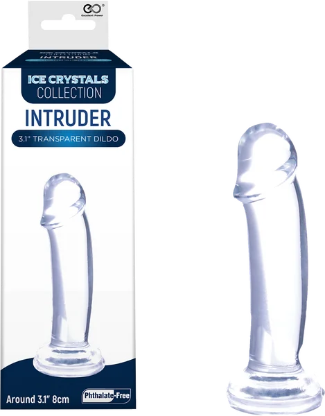 Ice Crystals Collection - Intruder 3.1" Transparent Dildo - Clear