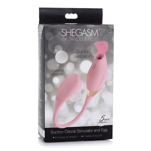 Inmi Shegasm 8x Tandem Plus Silicone Suction Clit Stimulator & Egg