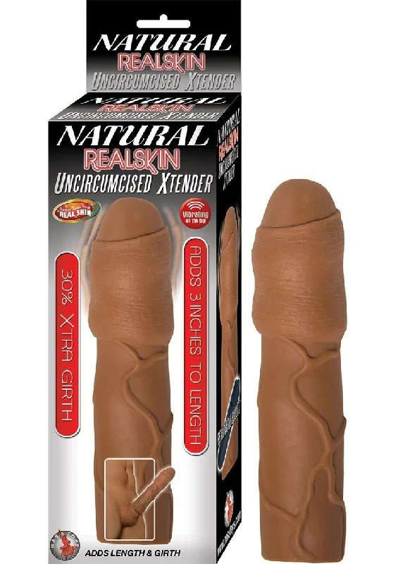 Natural Realskin Uncircumcised Xtender Vibrating Sleeve