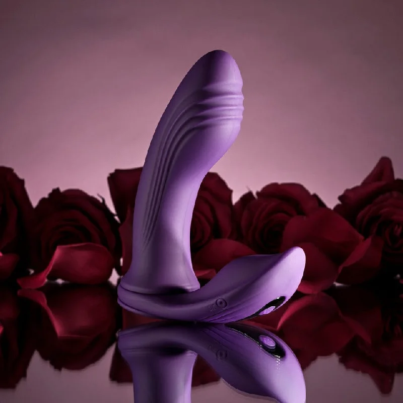 Playboy - Mix and Match Vibrating Dildo with Cock Ring (Purple)