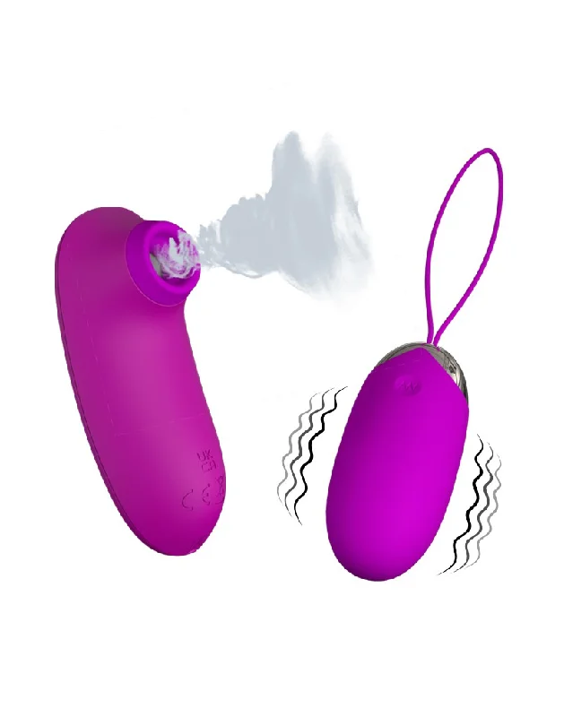 Pretty Love - Vibrerend Eitje plus Luchtdruk Vibrator ORTHUS - Roze