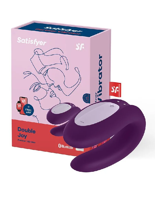 Satisfyer - Double Joy - Partner Vibrator - Met App En Bluetooth - Paars