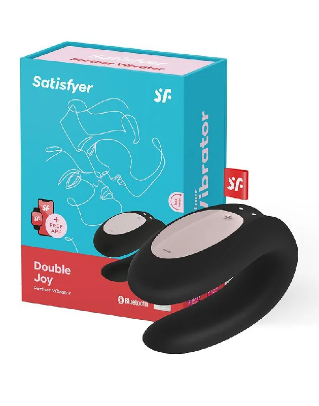 Satisfyer - Double Joy - Partner Vibrator - Met App En Bluetooth - Zwart