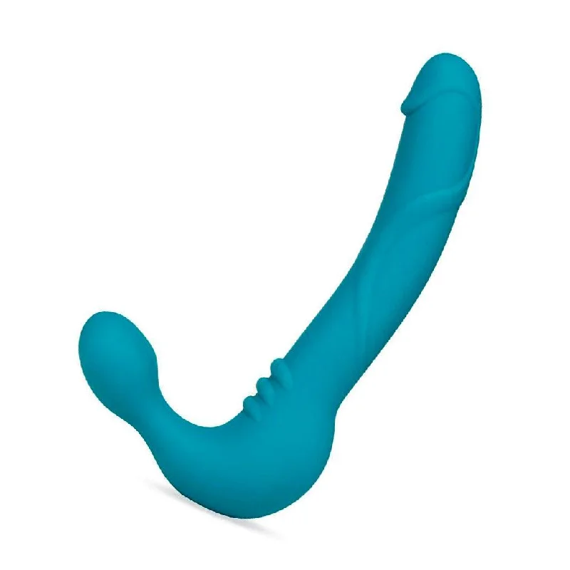 Temptasia Luna Strapless Vibrating Silicone Dildo, Teal