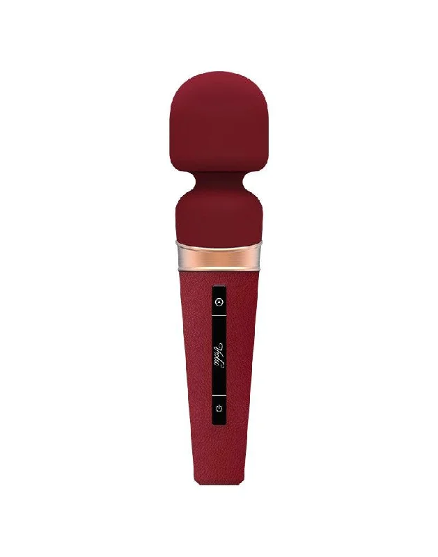 Viotec - Titan - Wand Vibrator - Massager - Goud /Wijnrood - Luxueuze Zachte Siliconen